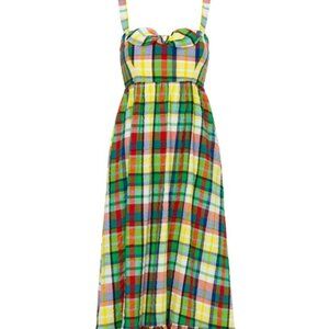 Coastal Plaid Bow Dress